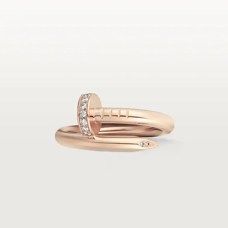JUST EN CLUE RING pink gold