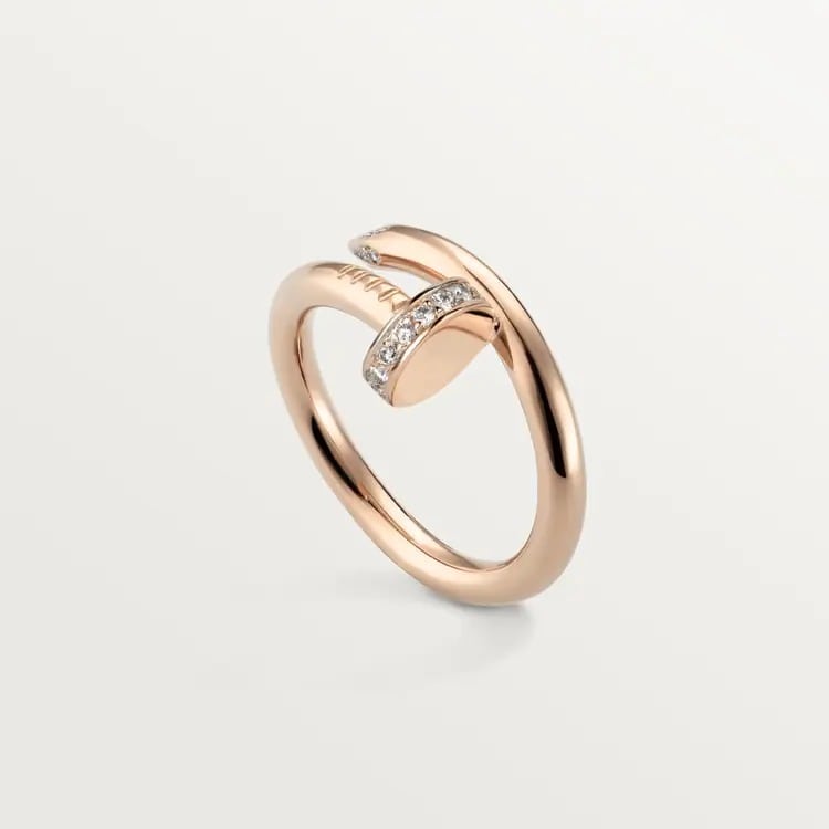 JUST EN CLUE RING pink gold