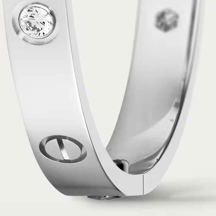 LOVE BRACELET white gold, 4 DIAMONDS