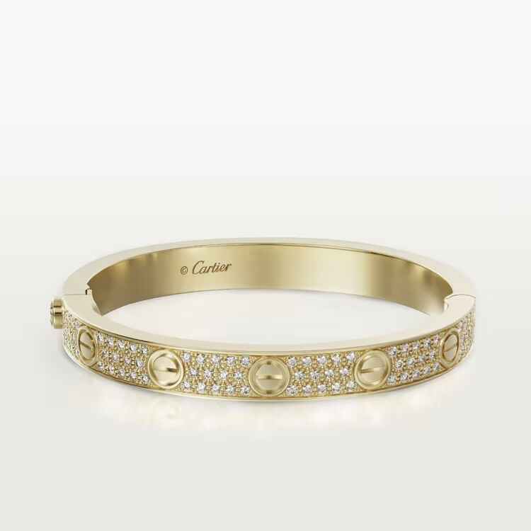 LOVE BRACELET SET WITH PAVÉ DIAMONDS  204 brilliant-cut diamonds