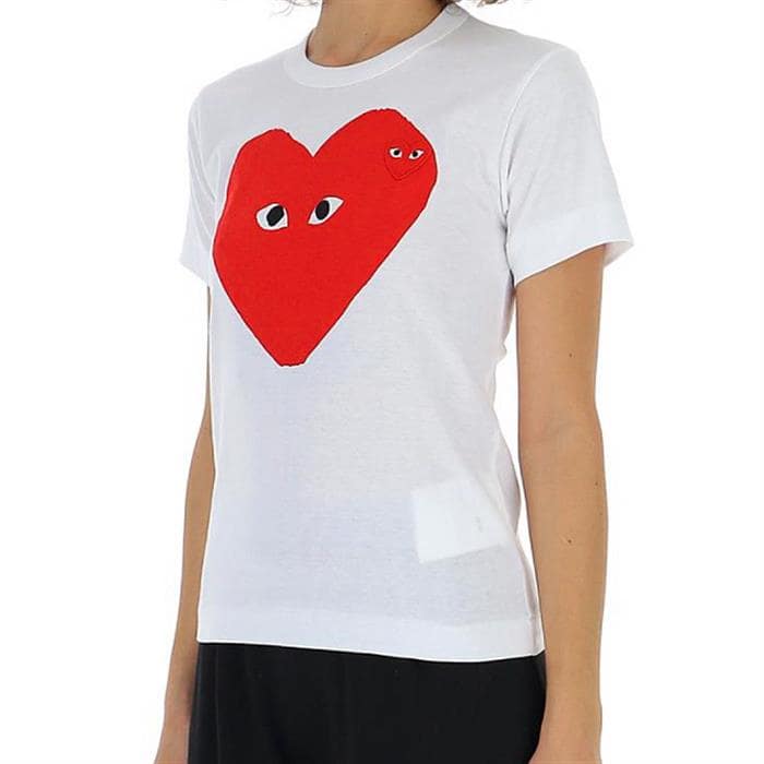 double heart short sleeve tee