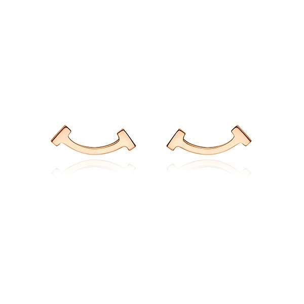 Tiffany T Smile 18K Rose Gold Earring 