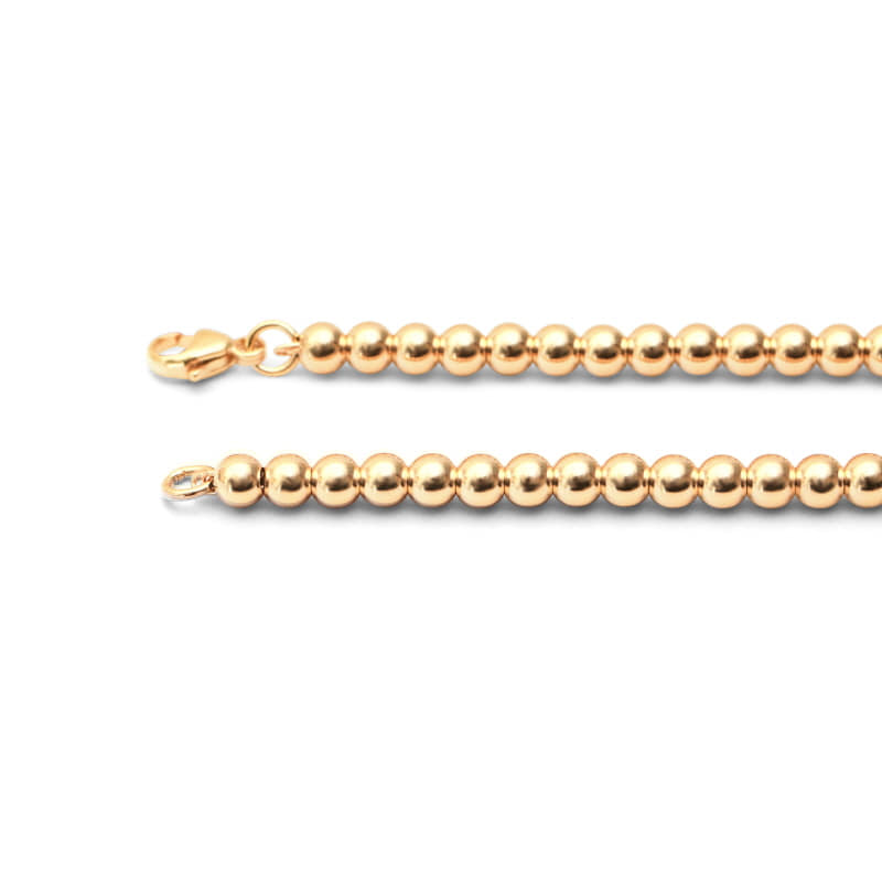 Return to Tiffany Heart Tag Bead 7in 18K Gold Bracelet