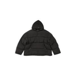 SPORTY B PULLOVER PUFFER IN BLACK