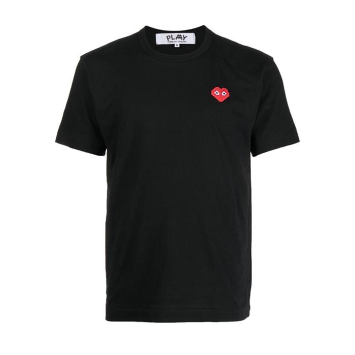23SS Pixel Red Heart Wappen Short Sleeve Tee