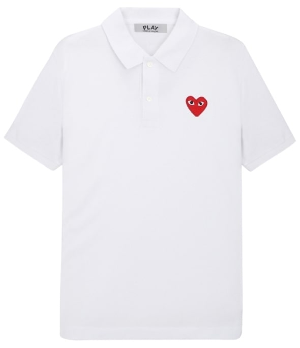 white Red Heart Wappen Short Sleeve Karatei