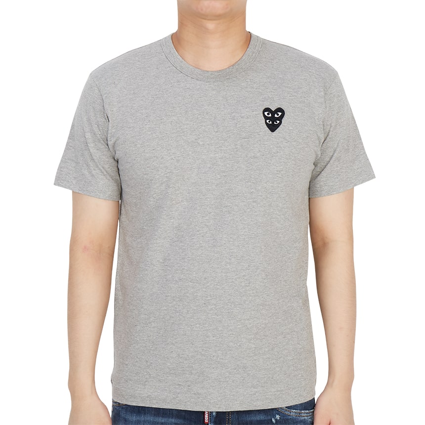 Double Heart Wappen Short Sleeve Tee gray
