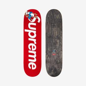 Supreme Smurf Skateboard Deck Red