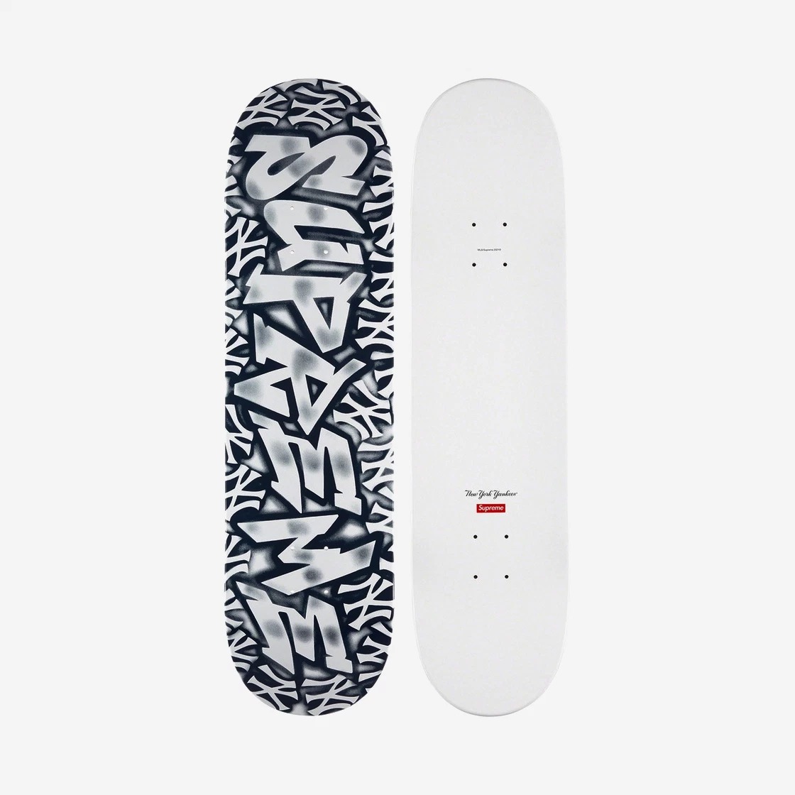 Supreme x New York Yankees Airbrush Skateboard Deck White - 21FW