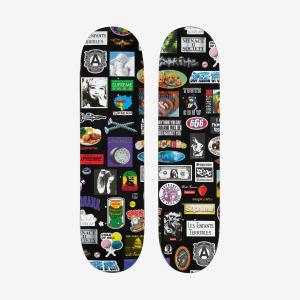 Supreme Stickers Skateboard Deck Black - 21SS