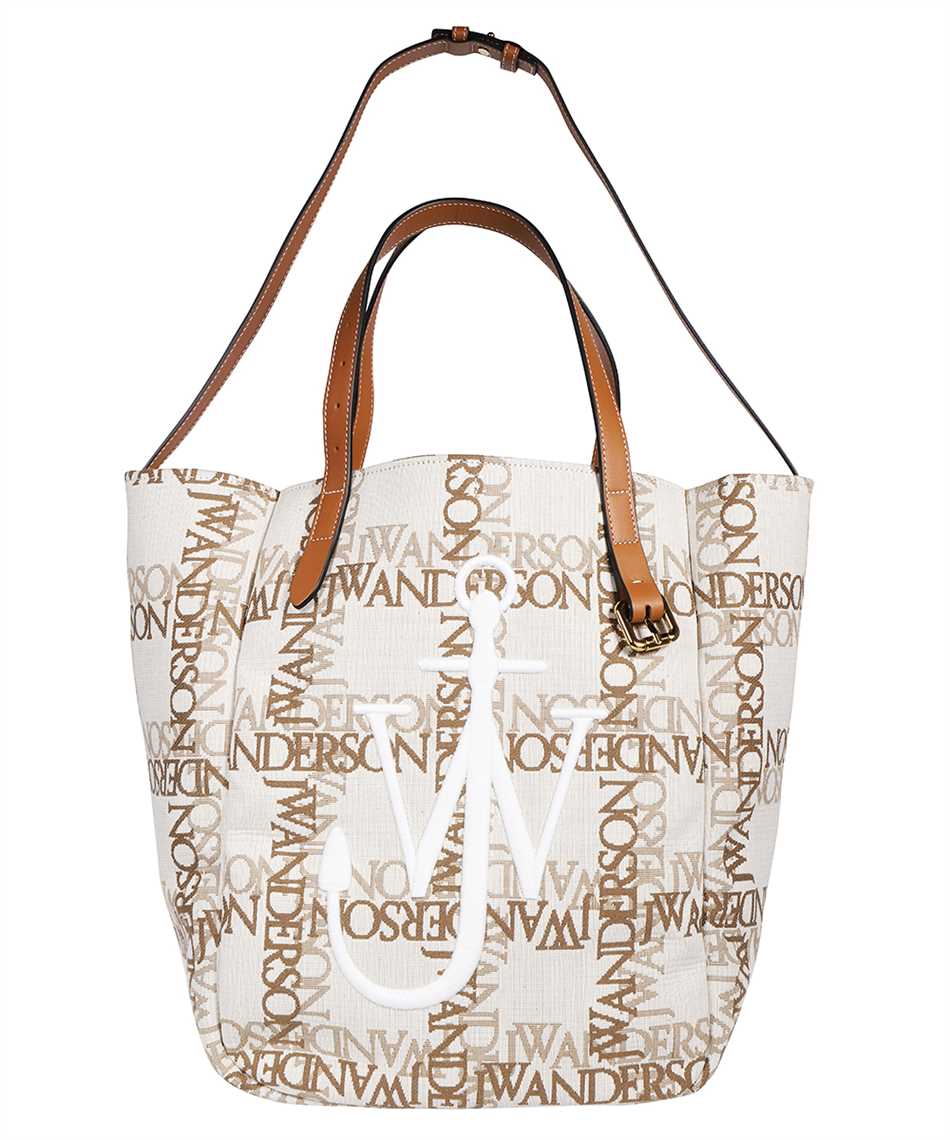 23SS BELT TOTE BAG WITH LOGO GRID