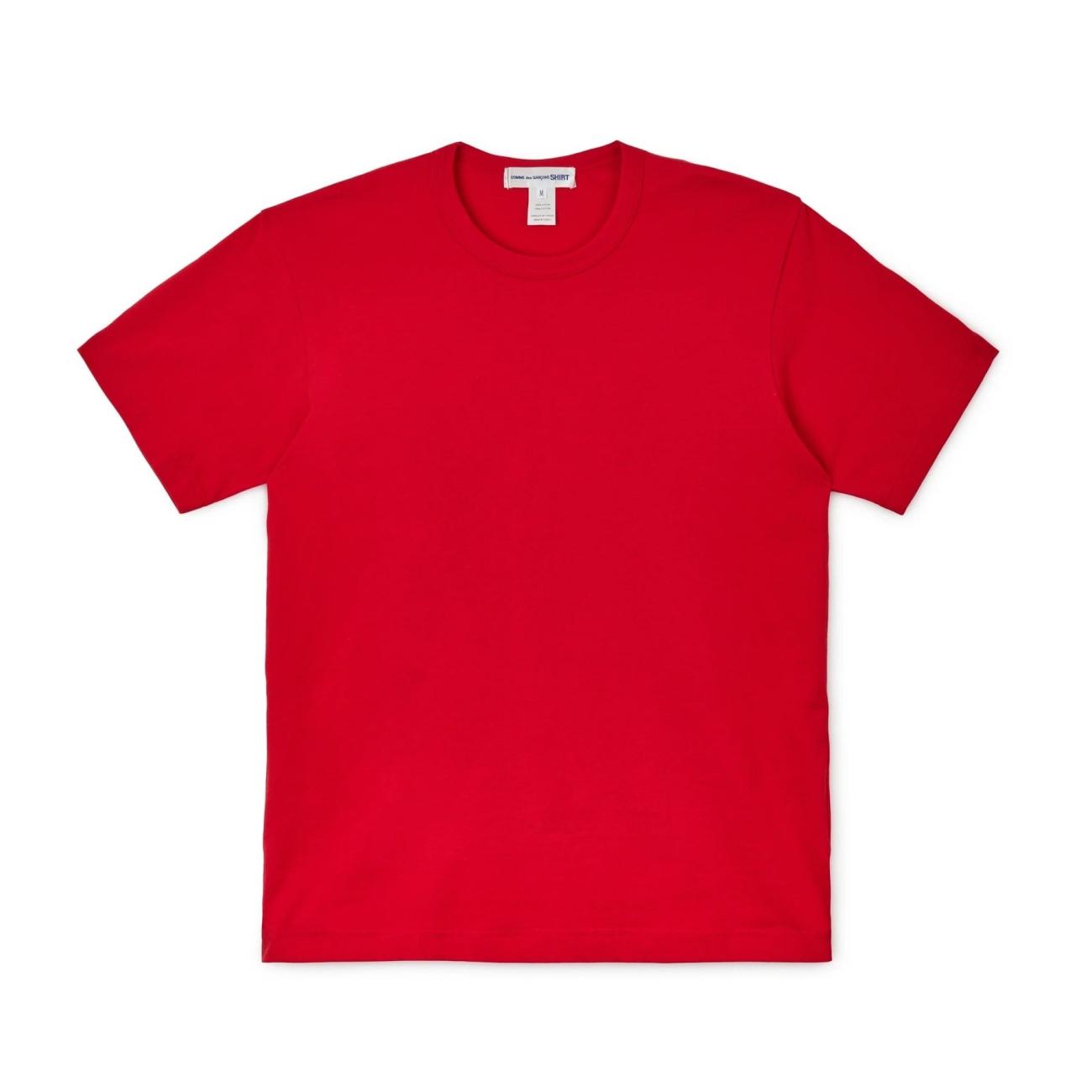 back logo short sleeve tee red