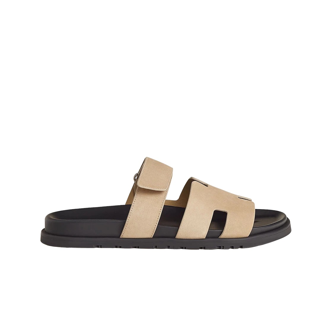 Hermes Chypre Sandal Suede Goatskin & Beige Argile