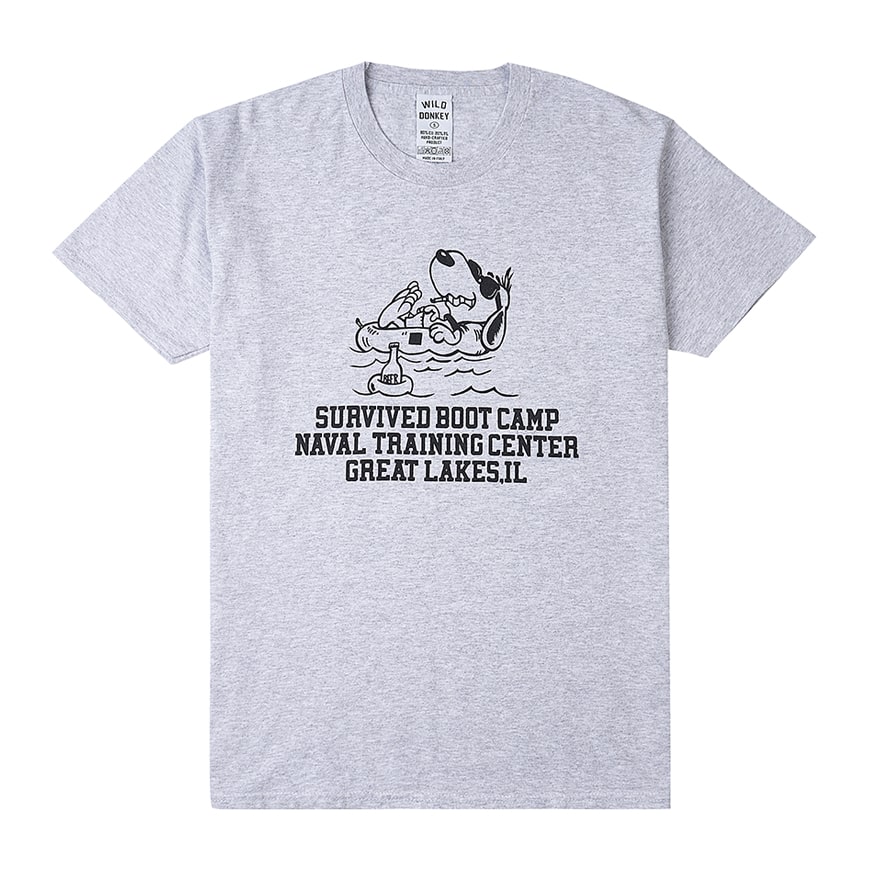 Graphic printing T-shirt gray