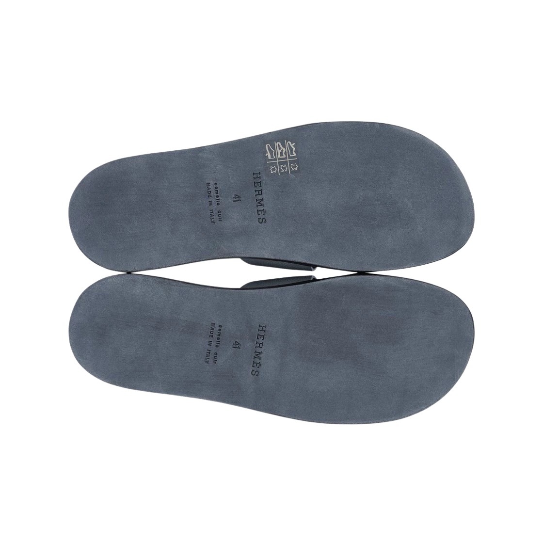 Hermes Izmir Sandal Epsom & Gris Antarctique Amourette