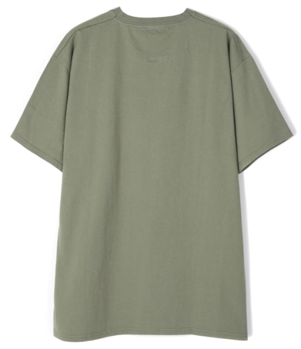 Graphic printing T-shirt olive green