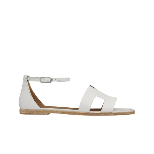 Hermes Santorini Sandal Calfskin & Blanc