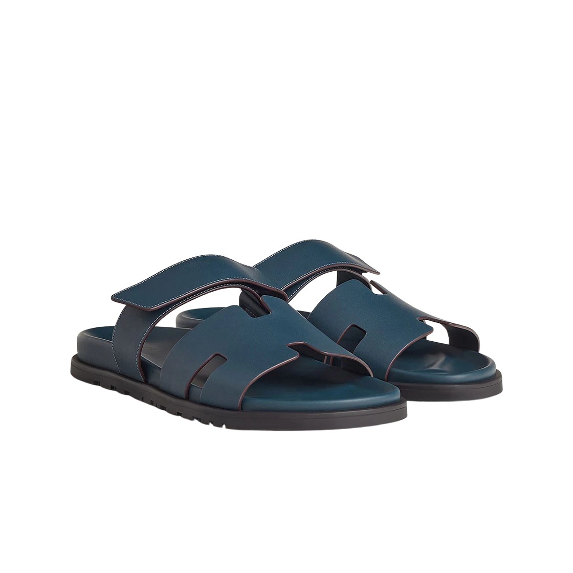 Hermes Chypre Sandal Calfskin & Bleu Celeste Bordeaux