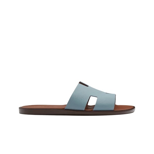 Hermes Izmir Sandal Denim Calfskin & Bleu Clair Gold
