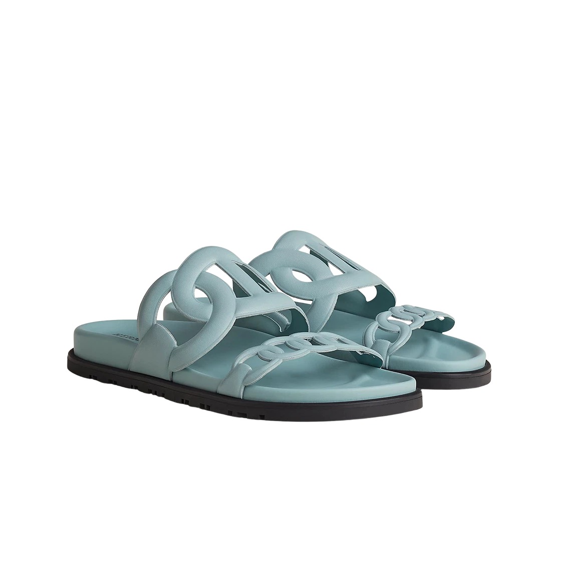 Hermes Extra Sandal Nappa & Vert Deau