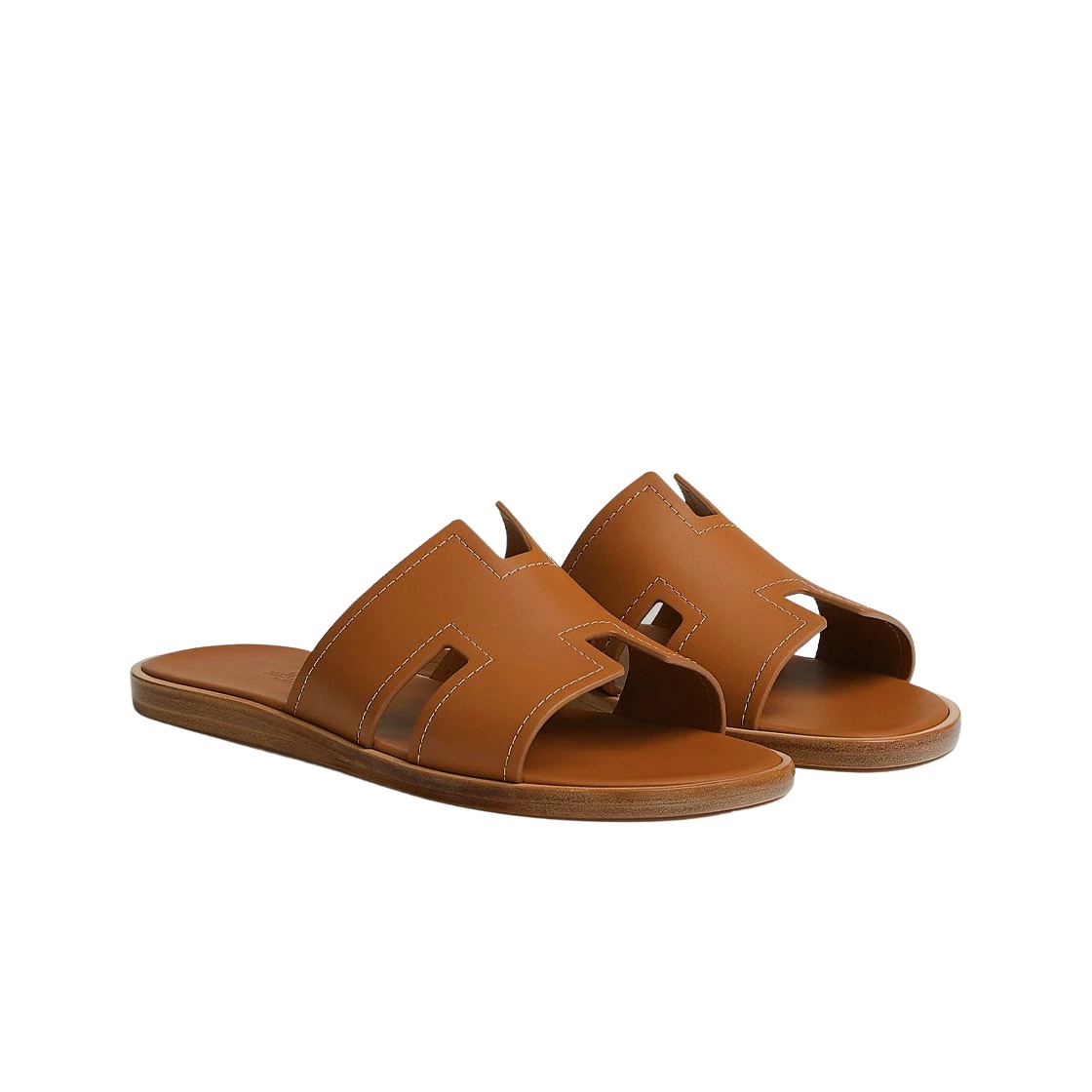 Hermes Izmir Sandal Calfskin & Naturel