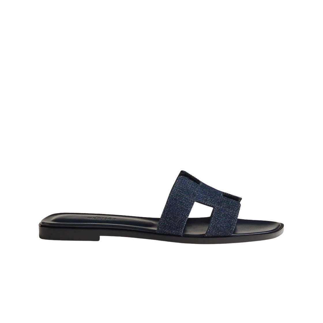 Hermes Oran Sandal Denim & Bleu Brut