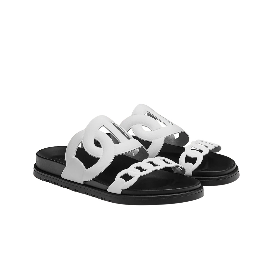 Hermes Extra Sandal Nappa & Blanc