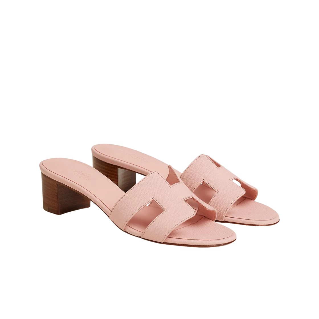 Hermes Oasis Sandal Epsom & Rose Pale