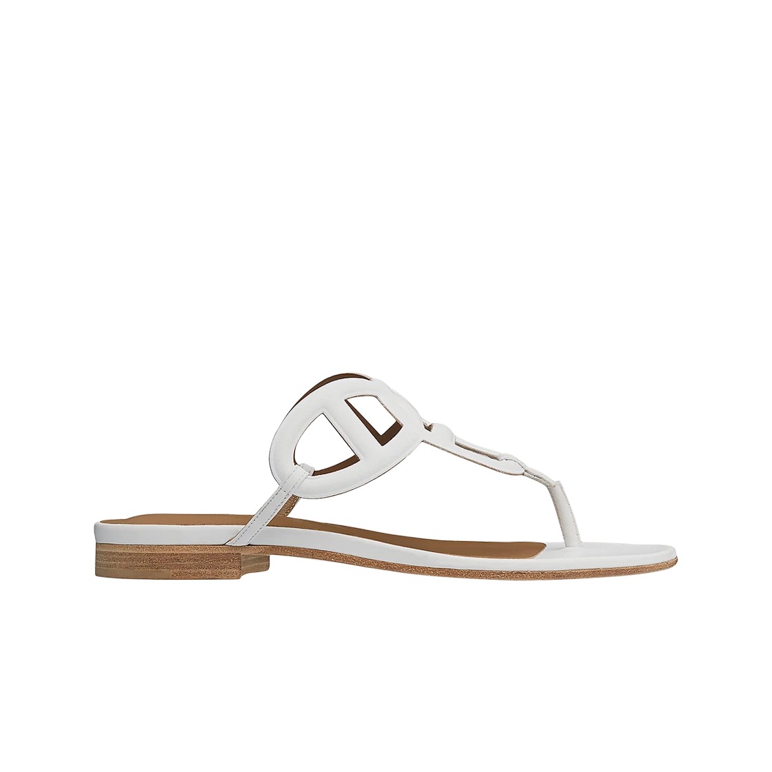Hermes Beach Sandal Nappa & Blanc