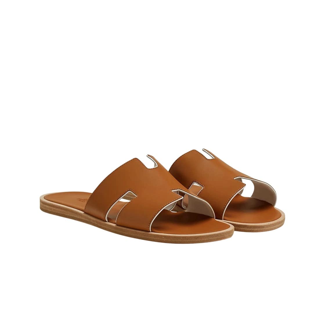Hermes Izmir Sandal Nappa & Naturel Blanc