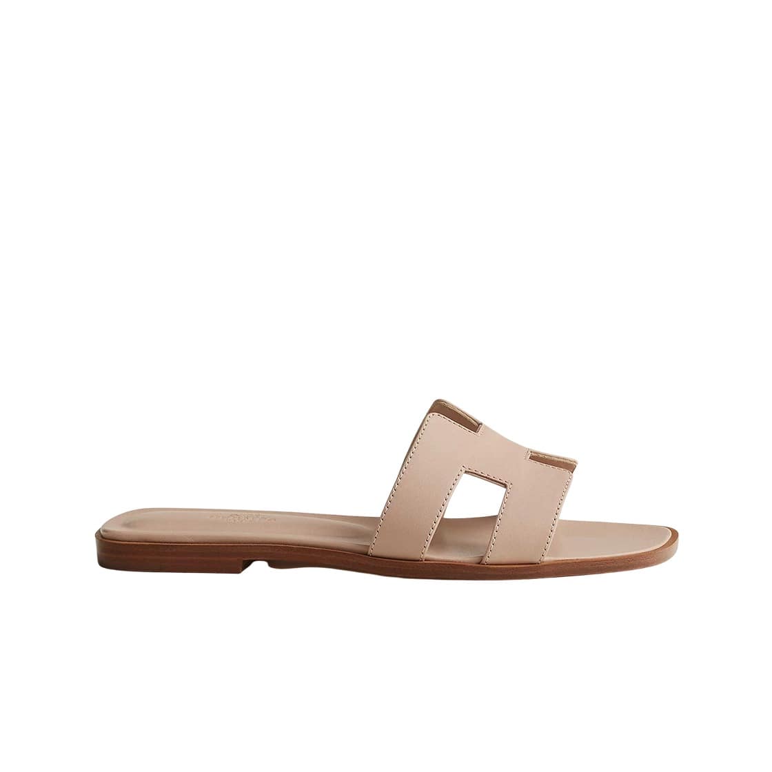 Hermes Oran Sandal Calfskin & Beige Nude