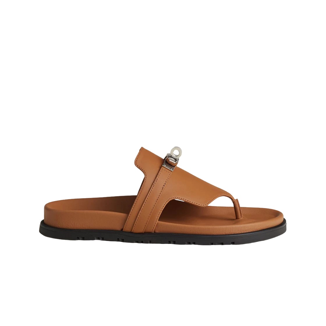 Hermes Empire Sandal Calfskin & Palladium Naturel