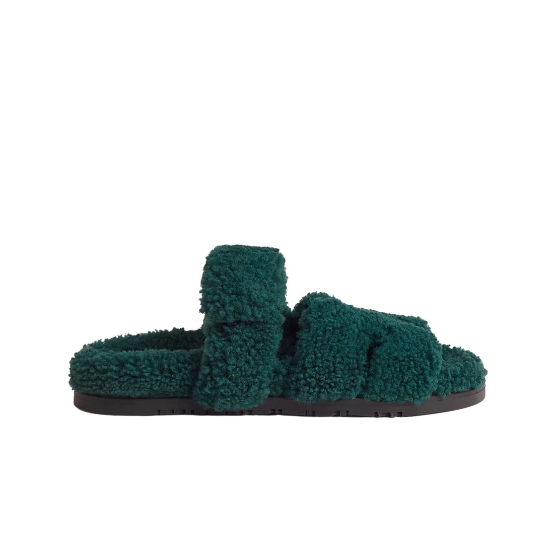 Hermes Chypre Sandal Woolskin & Vert Anglais