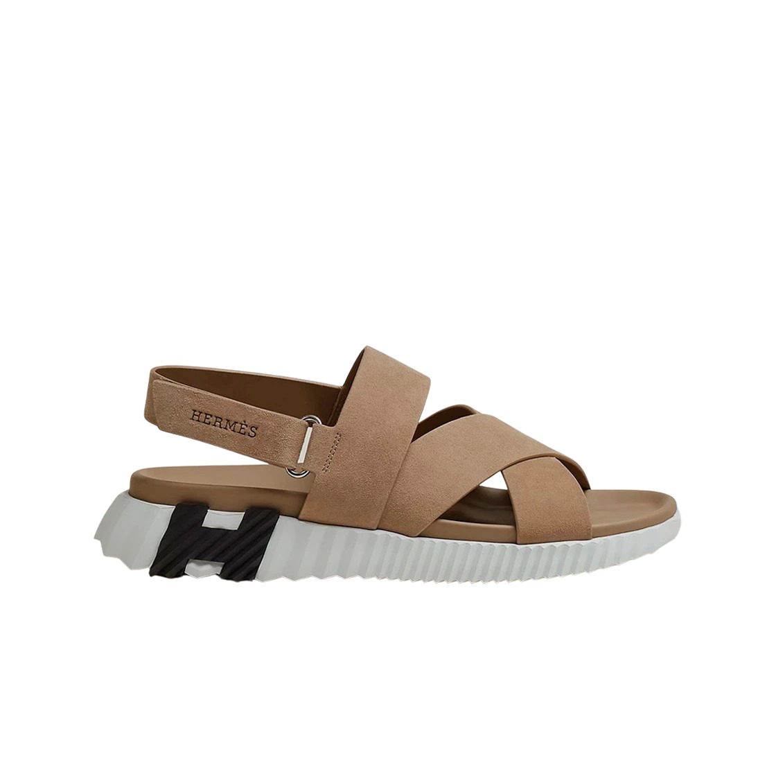 Hermes Electric Sandal Suede Goatskin & Beige Sable