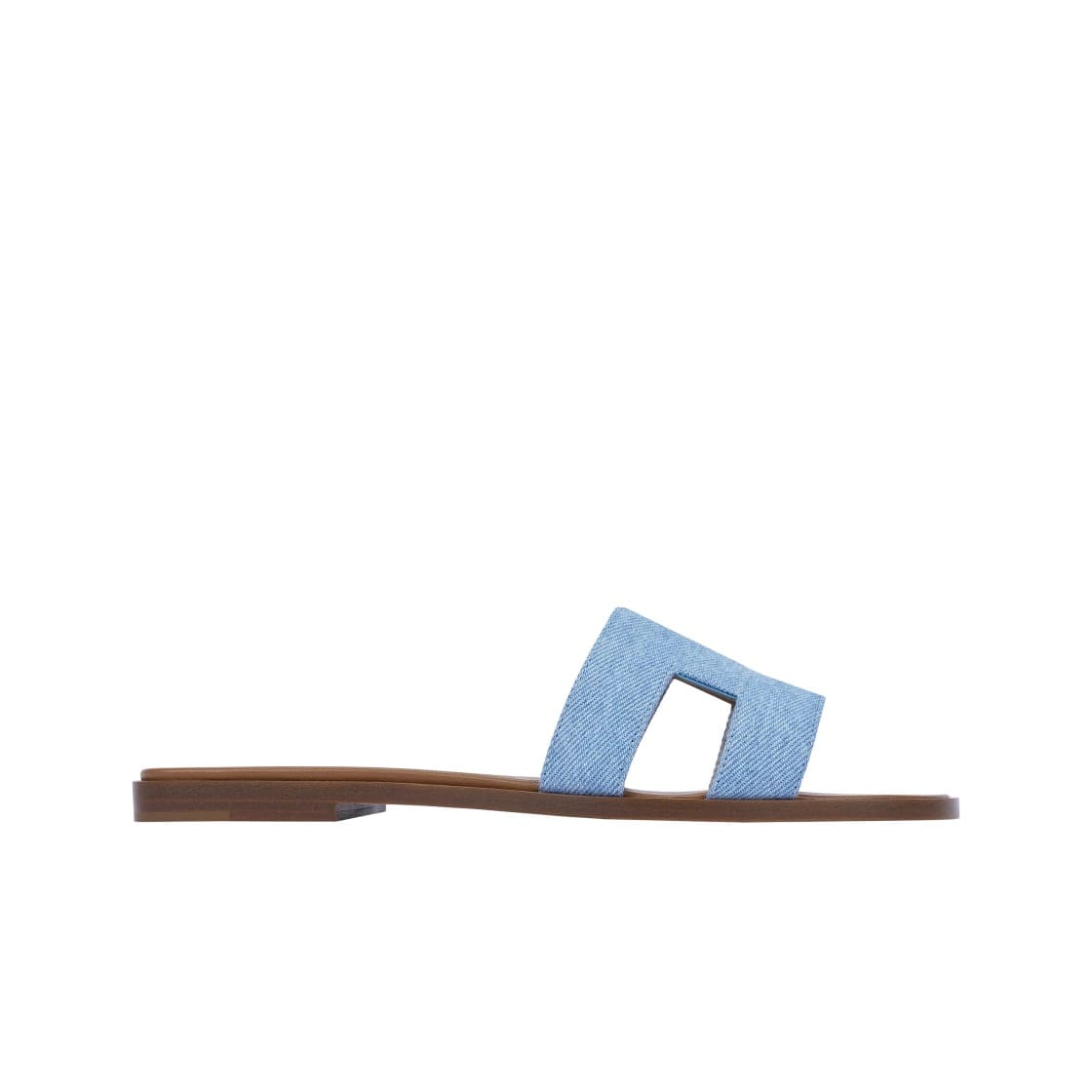 Hermes Oran Sandal Denim & Bleu Clair
