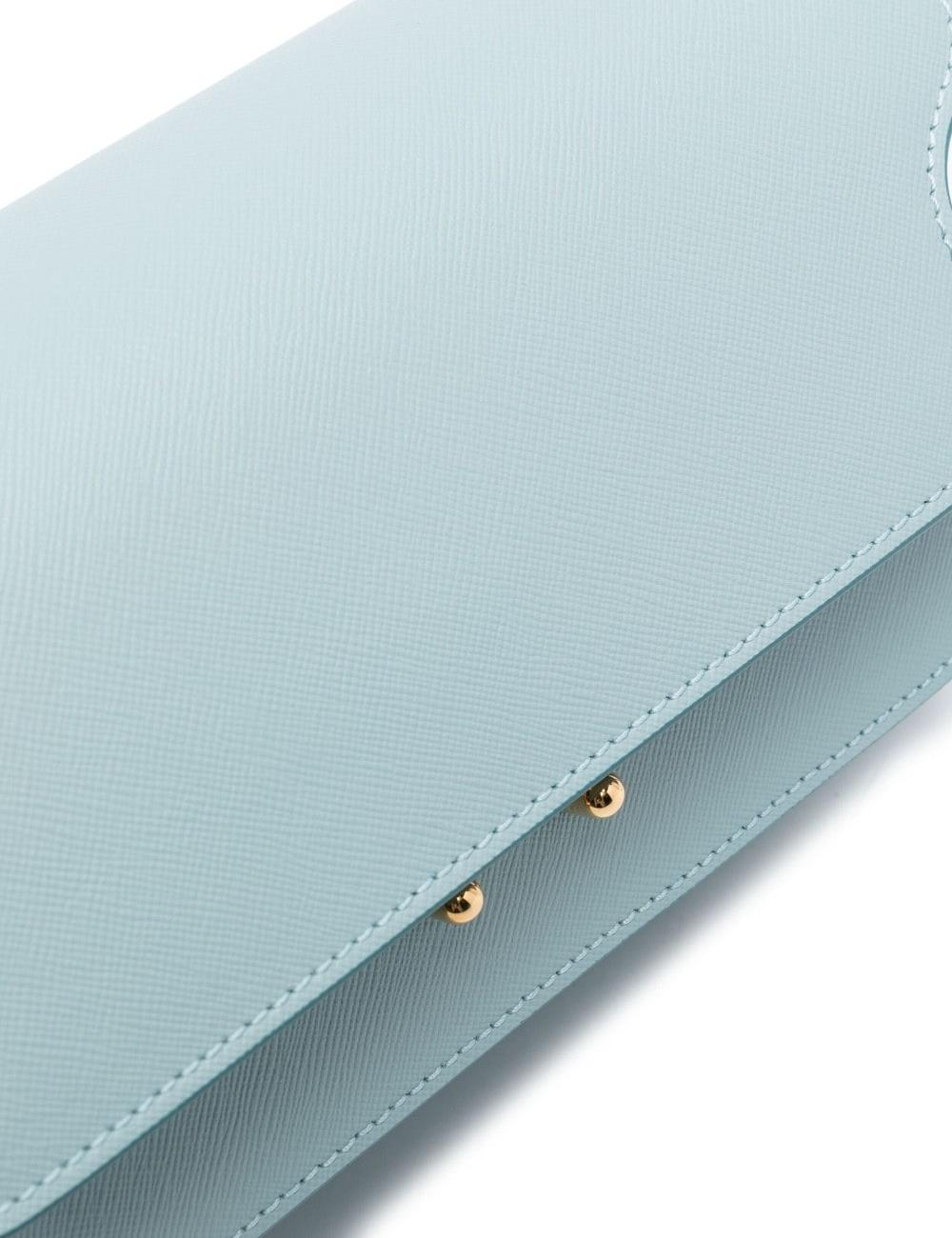 Women's Blue Textured-finish Leather Shoulder Bag