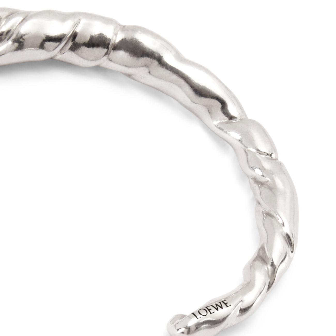 Thin nappa twist cuff in sterling silver