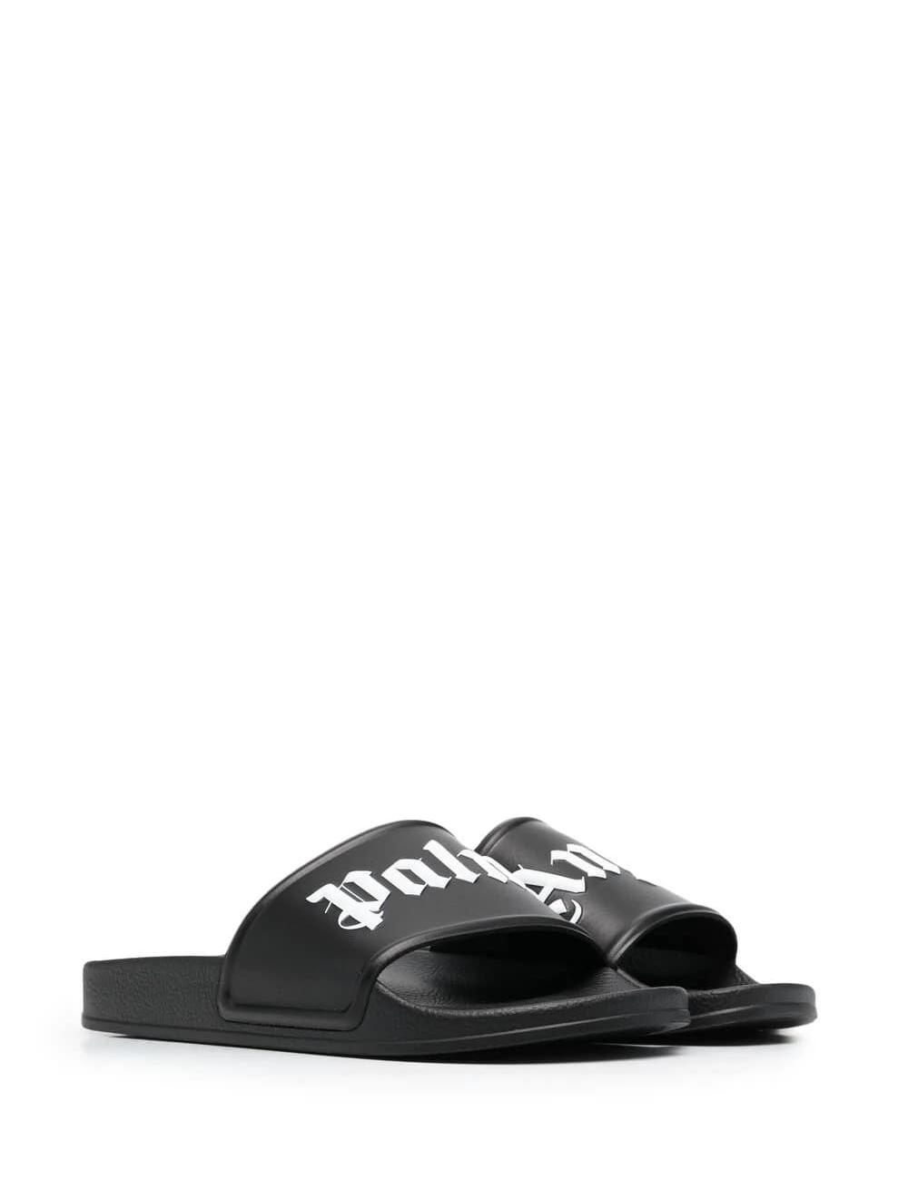 Logo-print slider sandals