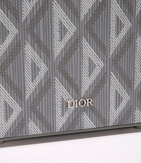 Dior Lock Mini Case Bag with Strap Black CD Diamond Canvas and Smooth  Calfskin