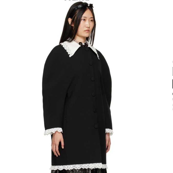 Black Round Sleeve Coat