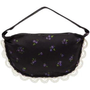 Black floral shoulder bag