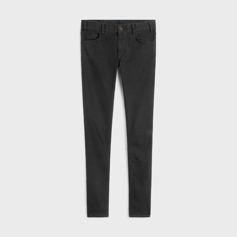 SKINNY JEANS - PURE BLACK STONE WASH DENIM PURE BLACK STONE