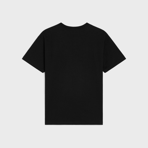 CELINE LOOSE VINYL T-SHIRT - COTTON JERSEY BLACK