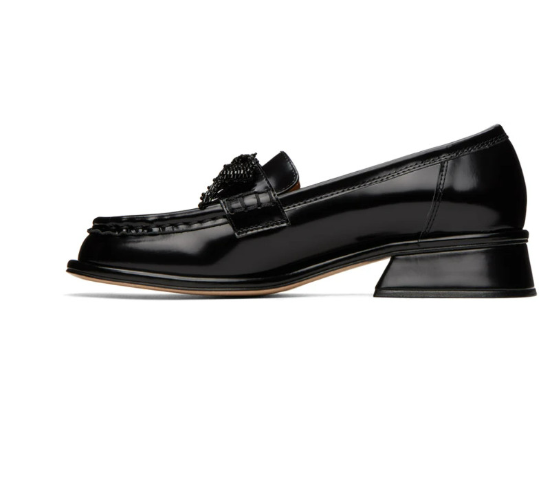 Black Double Upper Loafers