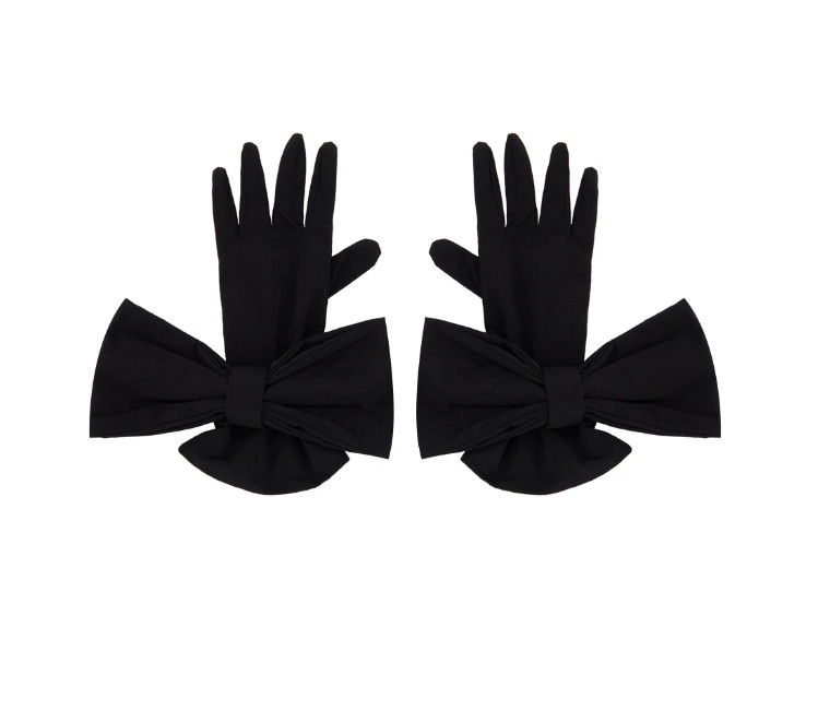 Exclusive Black Ribbon Gloves