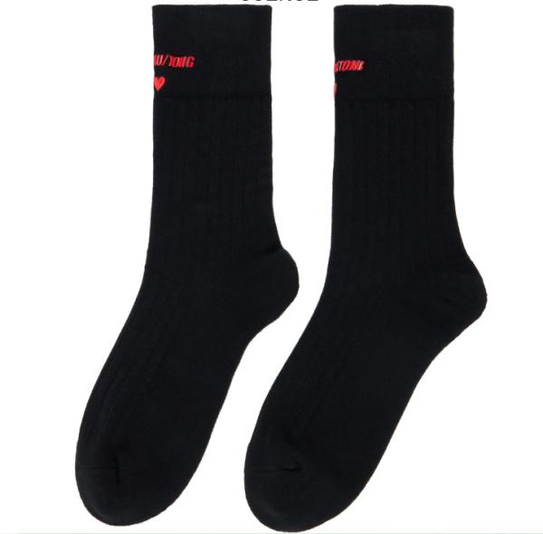 black logo socks