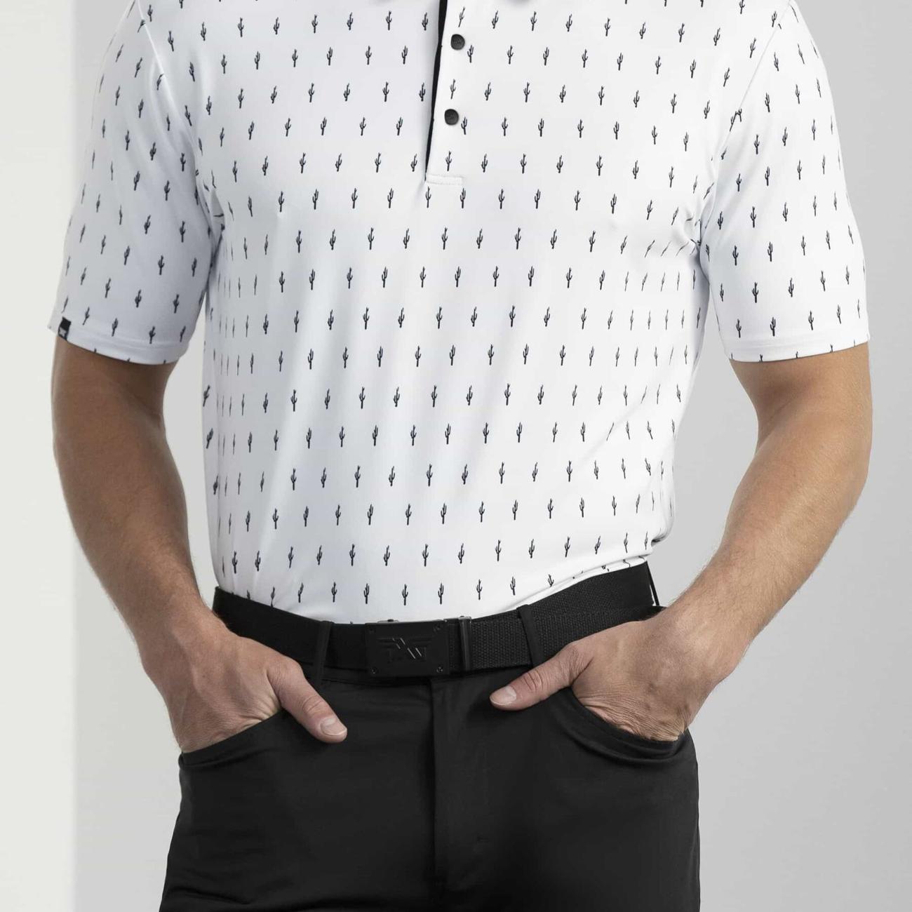 Men's Comfort Fit Cactus Print Polo