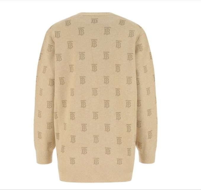 Monogram Wool Silk Blend Oversized Cardigan free