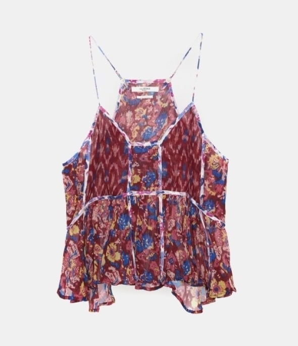 Letta Floral Ruffle Top