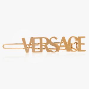 VERSACE GOLD HAIR CLIP WITH LOGO